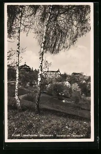 AK Lassnitzhöhe, Südseite des Sanatorium
