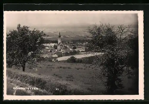 AK Königstetten, Ortsansicht mit Kirche