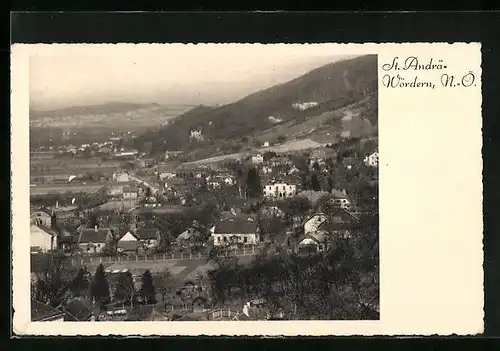 AK St. Andrä-Wördern, Ortsansicht aus der Vogelschau