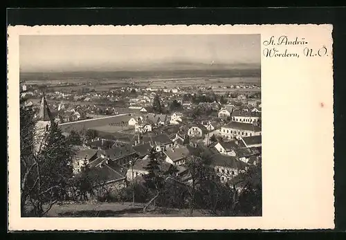 AK St. Andrä-Wördern, Totalansicht aus der Vogelschau