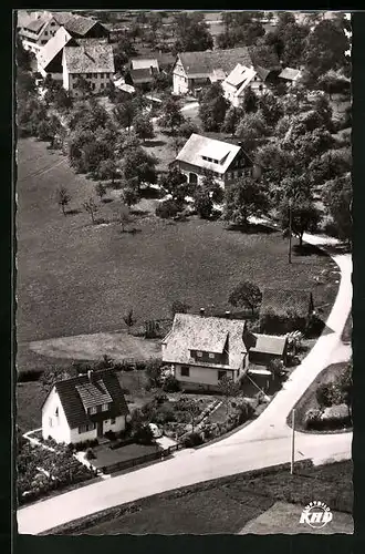 AK Zwerenberg b. Calw, Ortsansicht vom Flugzeug aus