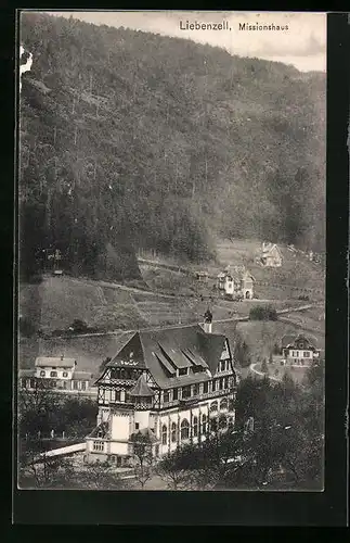AK Liebenzell, Missionshaus mit Bergpanorama