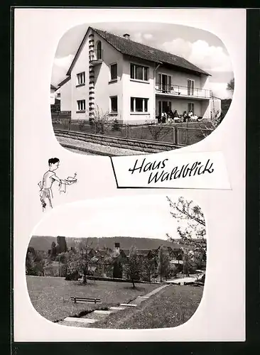 AK Zavelstein /Schwarzwald, Haus Waldblick mit Grünanlage