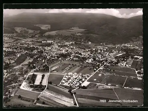 AK Jestetten /Südbaden, Ortsansicht, Fliegeraufnahme