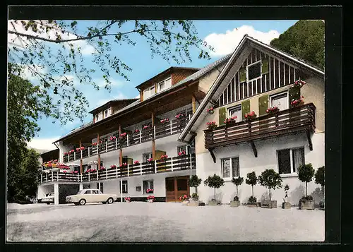 AK Oberharmersbach-Löcherberg, Hotel-Pension Schwarzwald-Idyll mit Terrasse
