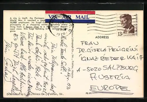 AK Washington, Pantagon aus der Vogelschau