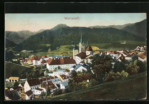 AK Mariazell, Ort mit Gnadenkirche