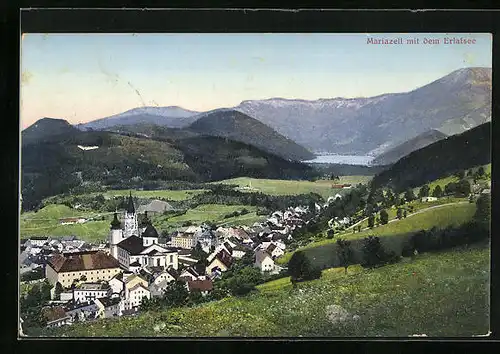 AK Mariazell, Ort mit Kirche, Erlafsee