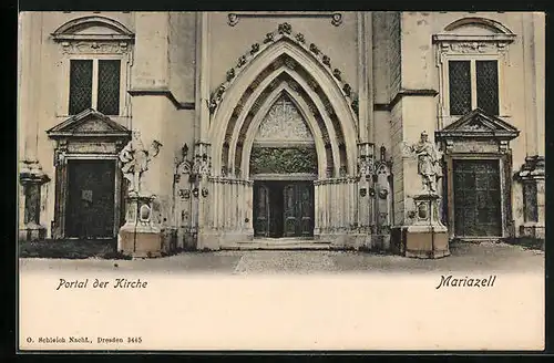 AK Mariazell, Portal der Gnadenkirche