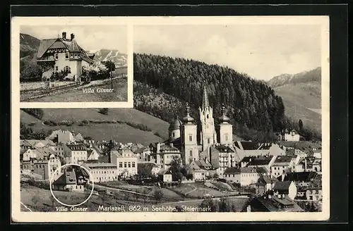 AK Mariazell, Villa Ginner in der Sommerfrische