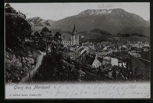 AK Mariazell, Ort vor dem Ötscher
