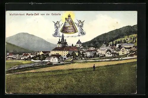 AK Mariazell, Wallfahrtsort von der Ostseite
