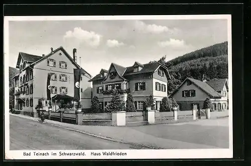 AK Bad Teinach im Schwarzwald, Haus Waldfrieden mit n