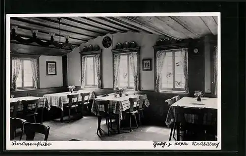 Foto-AK Neubulach, Gasthof zum Rössle, Bauernstube, Innenansicht