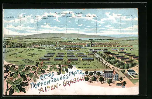 AK Alten-Grabow, Truppenübungsplatz in der Gesamtansicht