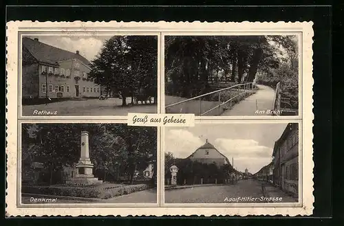 AK Gebesee, Rathaus, Denkmal, Strasse, Am Bruhl