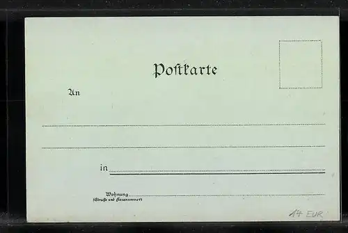 Mondschein-Lithographie Heidelberg, Gesamtansicht mit der Neckar