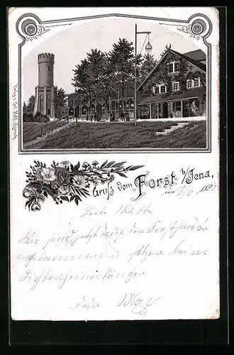 AK Jena, Gaststätte Forsthaus mit Turm