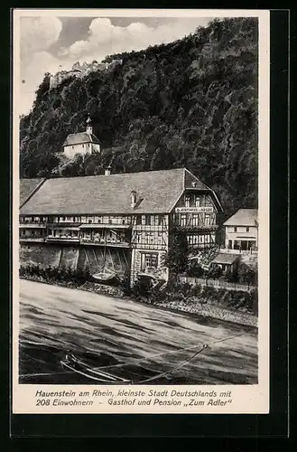 AK Hauenstein /Rh., Gasthof und Pension Zum Adler aus der Vogelschau