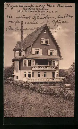 AK Schömberg, Ansicht vom Kinderheim