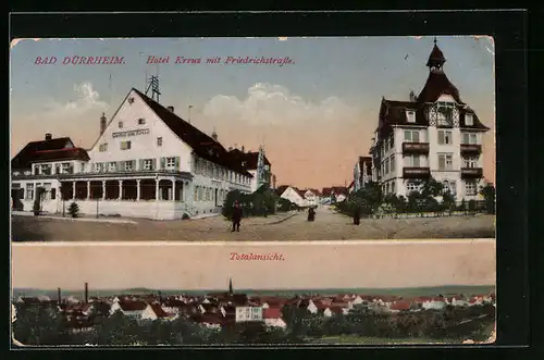 AK Bad Dürrheim, Hotel Kreuz, Friedrichstrasse