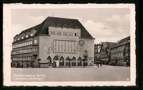 AK Schwenningen /Neckar, Marktplatz, Rathaus