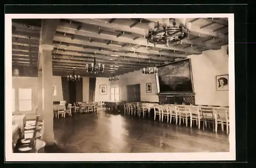 AK Rossla /Harz, Bergarbeiter-Erhholungsheim Glück auf, Kultursaal
