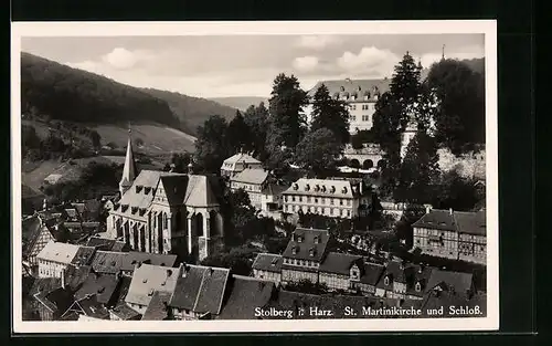 AK Stolberg /Harz, St. Marienkirche, Schloss