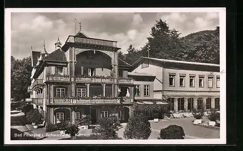 AK Bad Peterstal /Schwarzwald, Kurhaus mit Balkonen