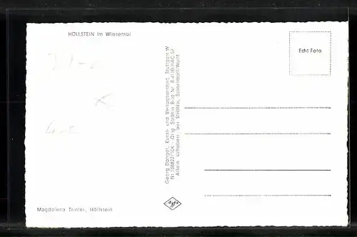 AK Höllstein /Wiesental, Ort aus der Vogelschau