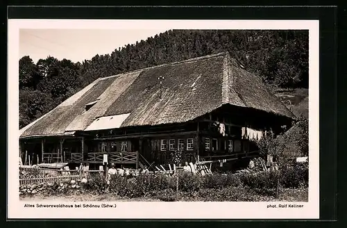 AK Schönenberg / Schwarzwald, Altes Schwarzwaldhaus