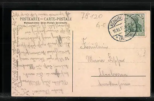 AK Königsfeld, Teilansicht mit Kirche