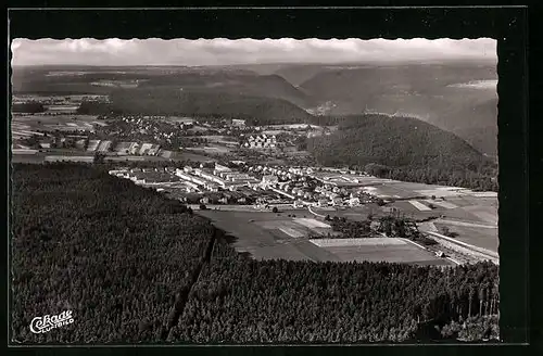 AK Calw im Nagoldtal /Schwarzwald, Blick über die Wimbergsiedlung ins Nagoldtal