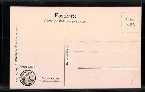 Künstler-AK Christopher Rave: Holländische Fregatte, 18. Jahrhundert