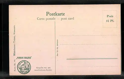 Künstler-AK Christopher Rave: Mittelmeer-Triere, Römerzeit