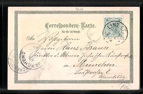 Lithographie Linz, Brücke und Urfahr, Linz von Urfahr, Calvarienberg