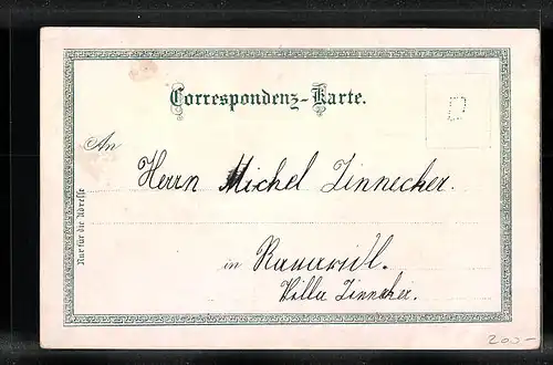 Lithographie Linz, Museum, Linzer Bäuerin, Totalansicht