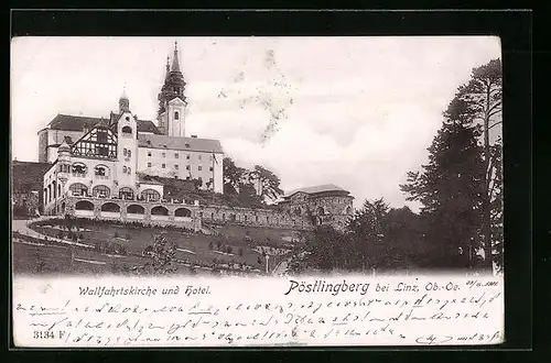 AK Pöstlingberg /Linz, Wallfahrtskirche und Anlage
