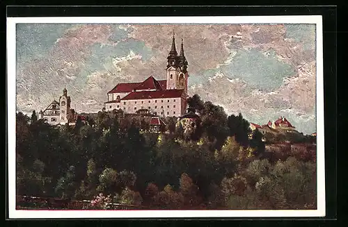 Künstler-AK Linz /Donau, Pöstlingberg