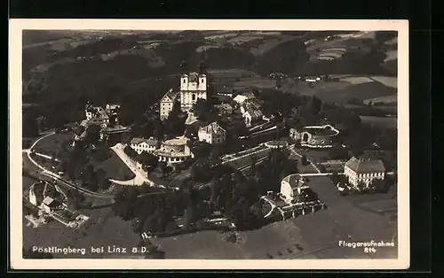 AK Pöstlingberg /Linz, Fliegeraufnahme von der Basilika