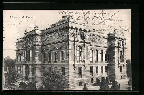 AK Linz /Donau, Aussenansicht Museum