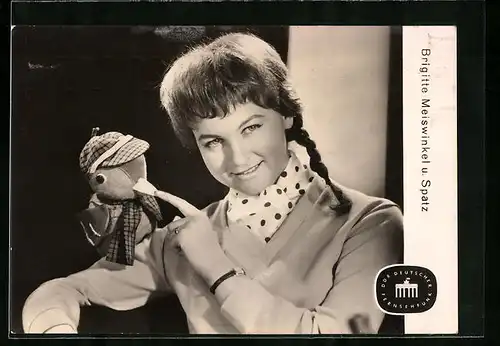 AK Brigitte Meiswinkel und Spatz