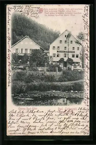 Relief-AK Bad Liebenzell i. Schwarzwald, Oberes Bad-Hotel