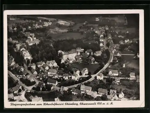 AK Schömberg /Schwarzwald, Teilansicht, Fliegeraufnahme