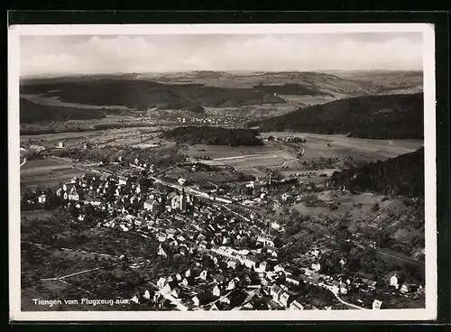 AK Tiengen, Teilansicht, Fliegeraufnahme