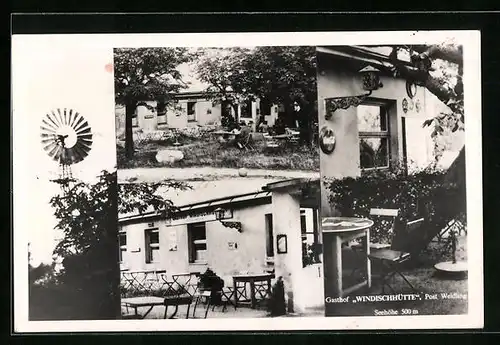 AK Weidling, Gasthof Windischhütte mit Gästen