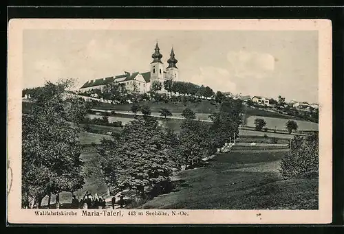 AK Maria-Taferl, Blick zur Wallfahrtskirche