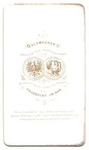 Fotografie Fr. Wm. Geldmacher, Frankfurt /M., Weissfrauenstrasse, Herr mit Kotelettenbart