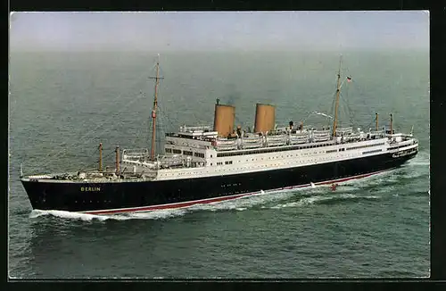 AK Passagierschiff MS Berlin des Norddeutschen Lloyds aus der Vogelschau