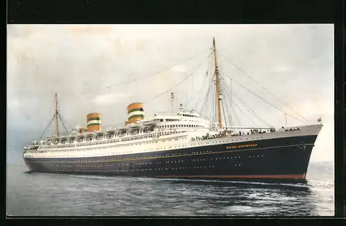 AK Niederländisches Passagierschiff SS Nieuw Amsterdam auf hoher See